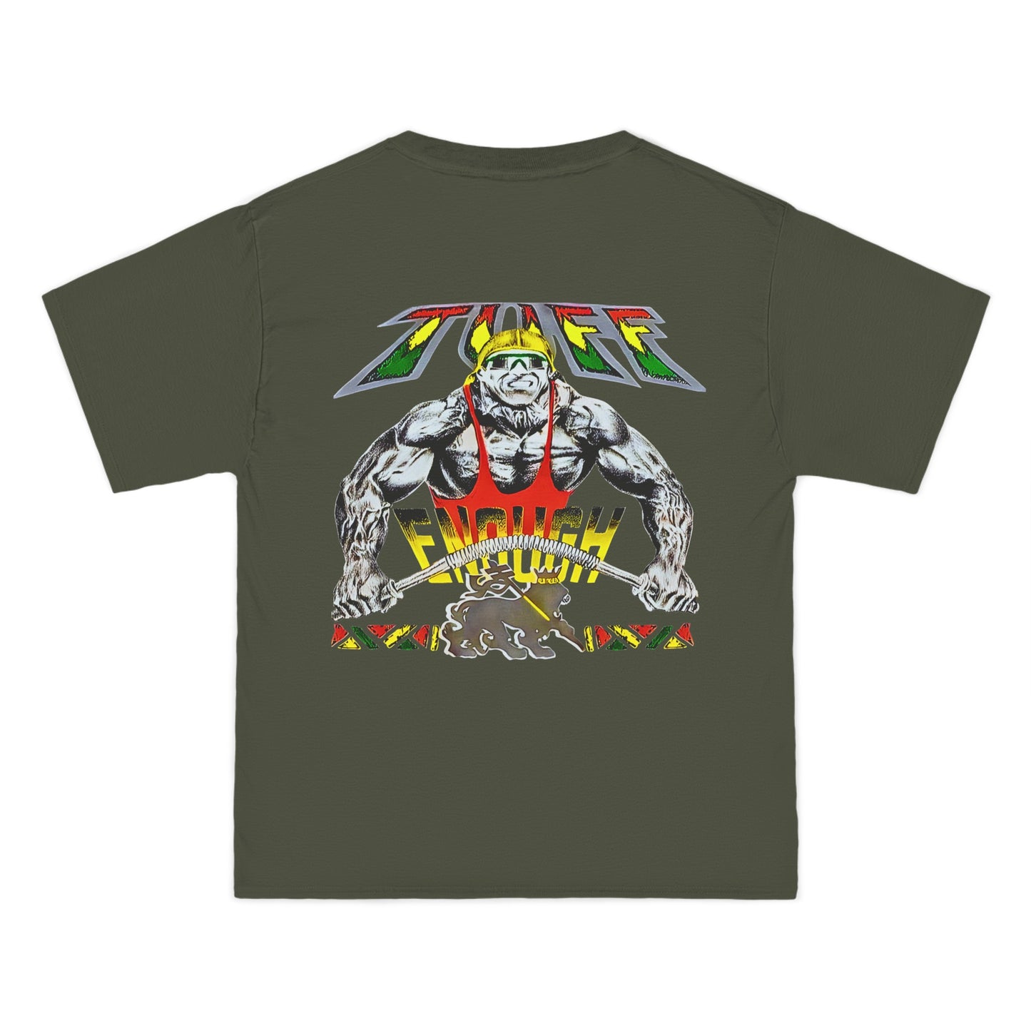 Jawaiian Strength Tuff Enough Vintage Design 90s New Print Beefy-T®  Short-Sleeve T-Shirt