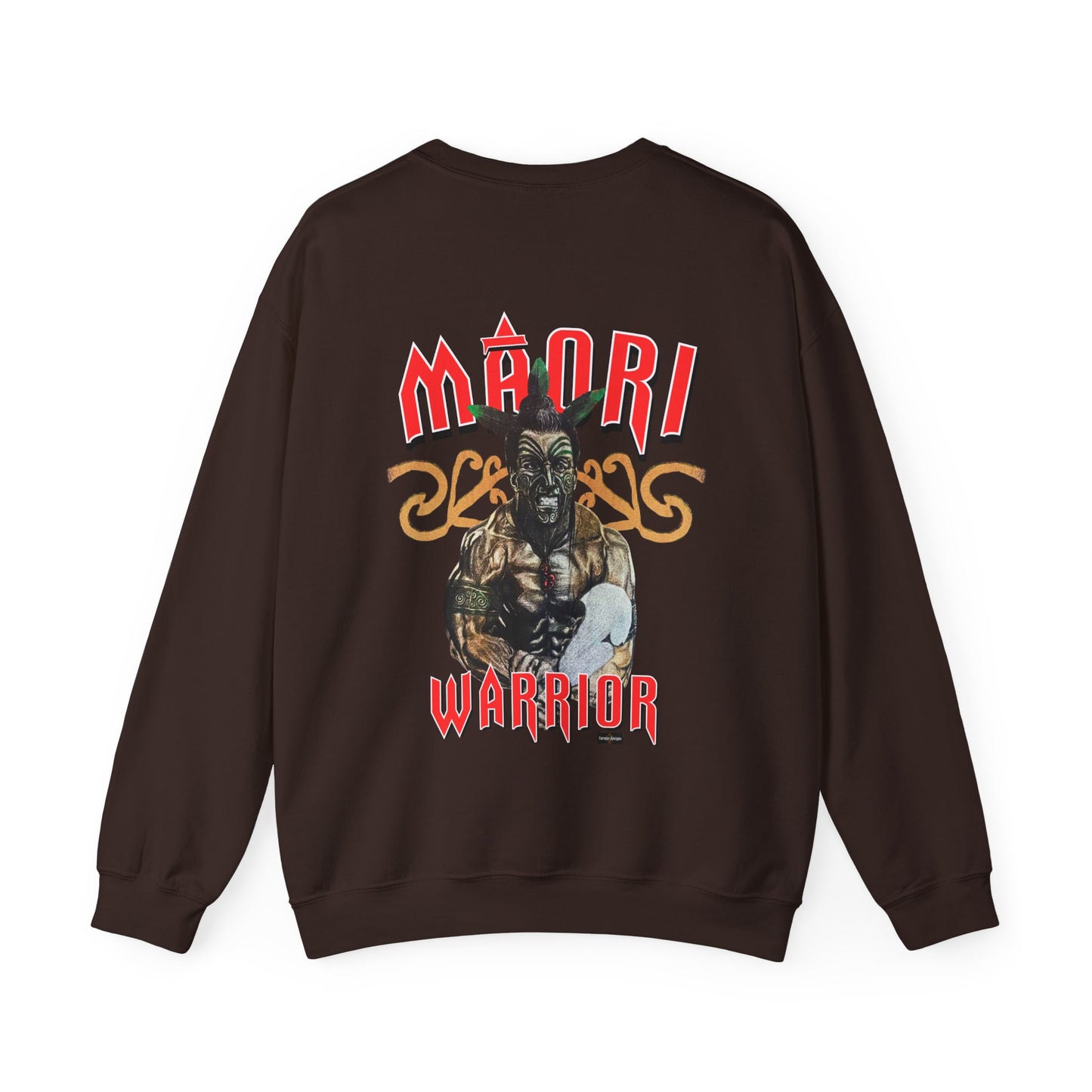 Local Strength Maori Warrior Vintage Design 90s New Print Unisex Heavy Blend™ Crewneck Sweatshirt