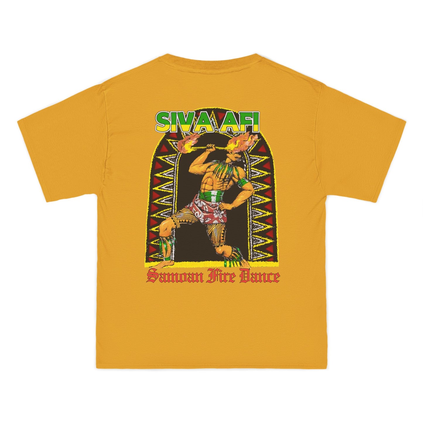 Samoan Strength Siva Afi Samoan Fire Dance Vintage Design 90s New Print Beefy-T®  Short-Sleeve T-Shirt