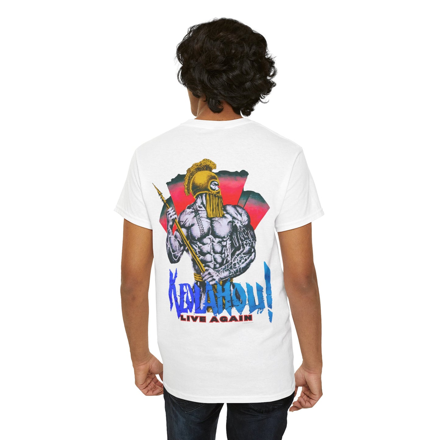 Hawaiian Strength Keolahou! Live Again Vintage Design 90s New Print T-shirt Unisex Heavy Cotton Tee