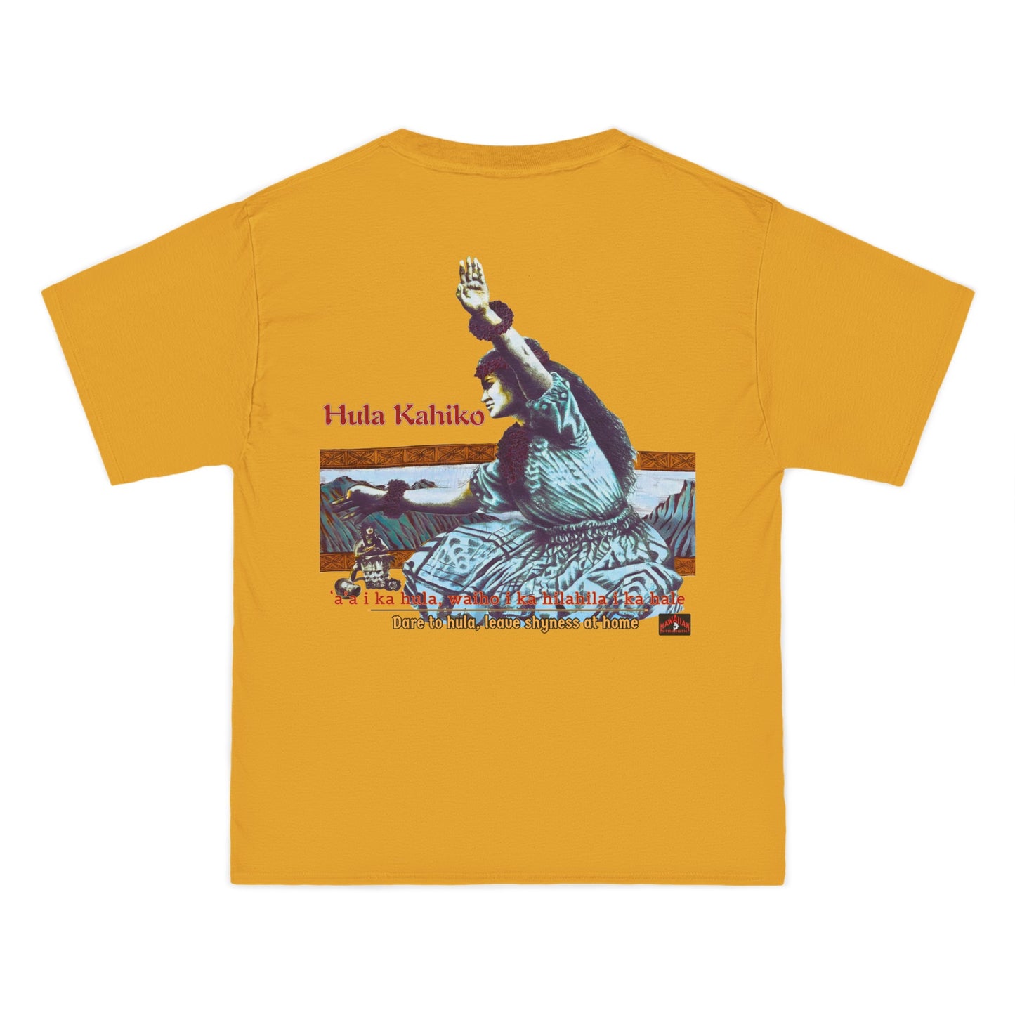 Hawaiian Strength Hula Kahiko Dare to Hula Leave Shyness at Home Vintage Design 90s New Print Beefy-T®  Short-Sleeve T-Shirt