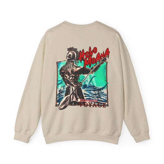 Hawaiian Strength Holo Moana Hawaiian Voyage Vintage Design 90s New Print Unisex Heavy Blend™ Crewneck Sweatshirt