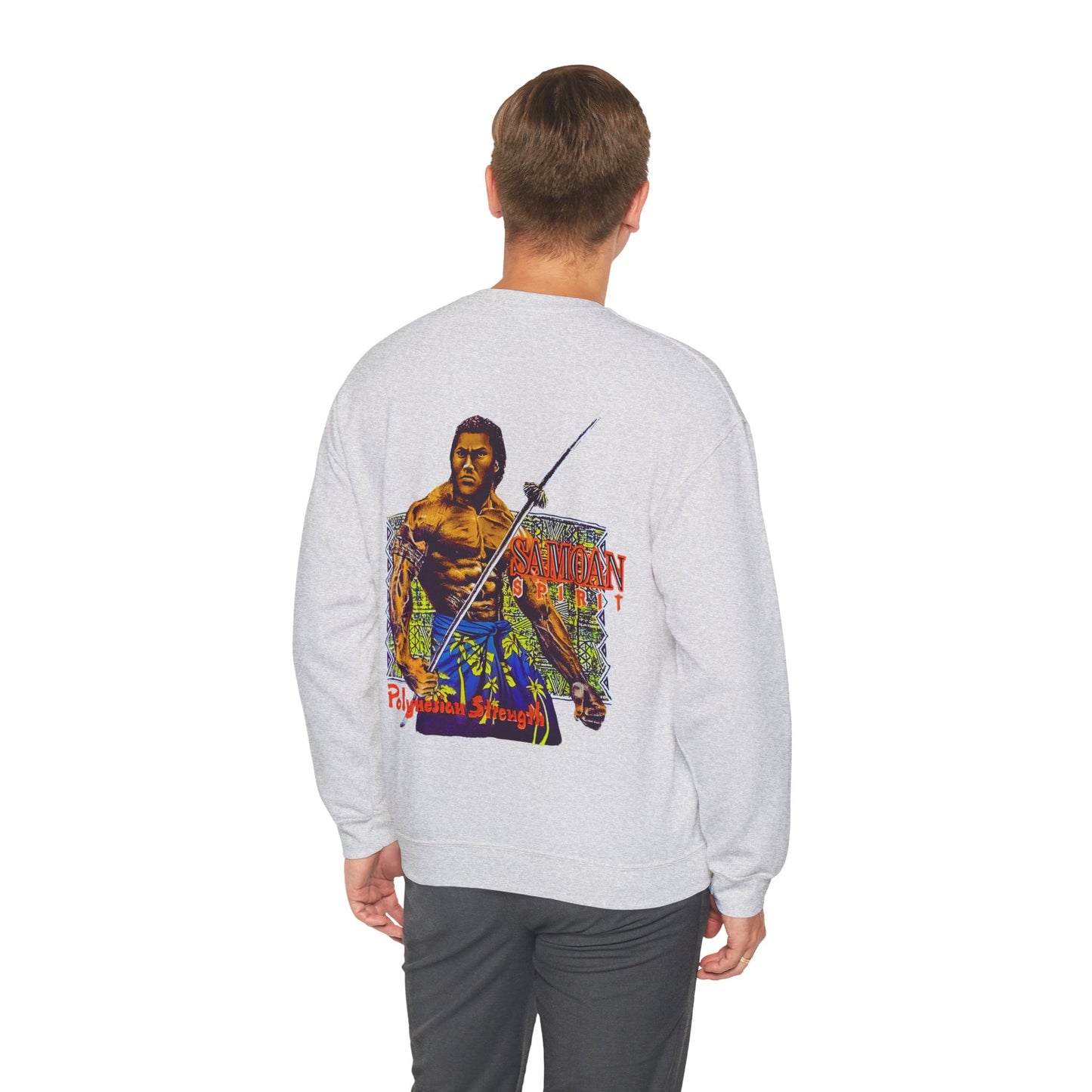 Samoan Strength Samoan Spirit Polynesian Strength Vintage Design 90s New Print Unisex Heavy Blend™ Crewneck Sweatshirt