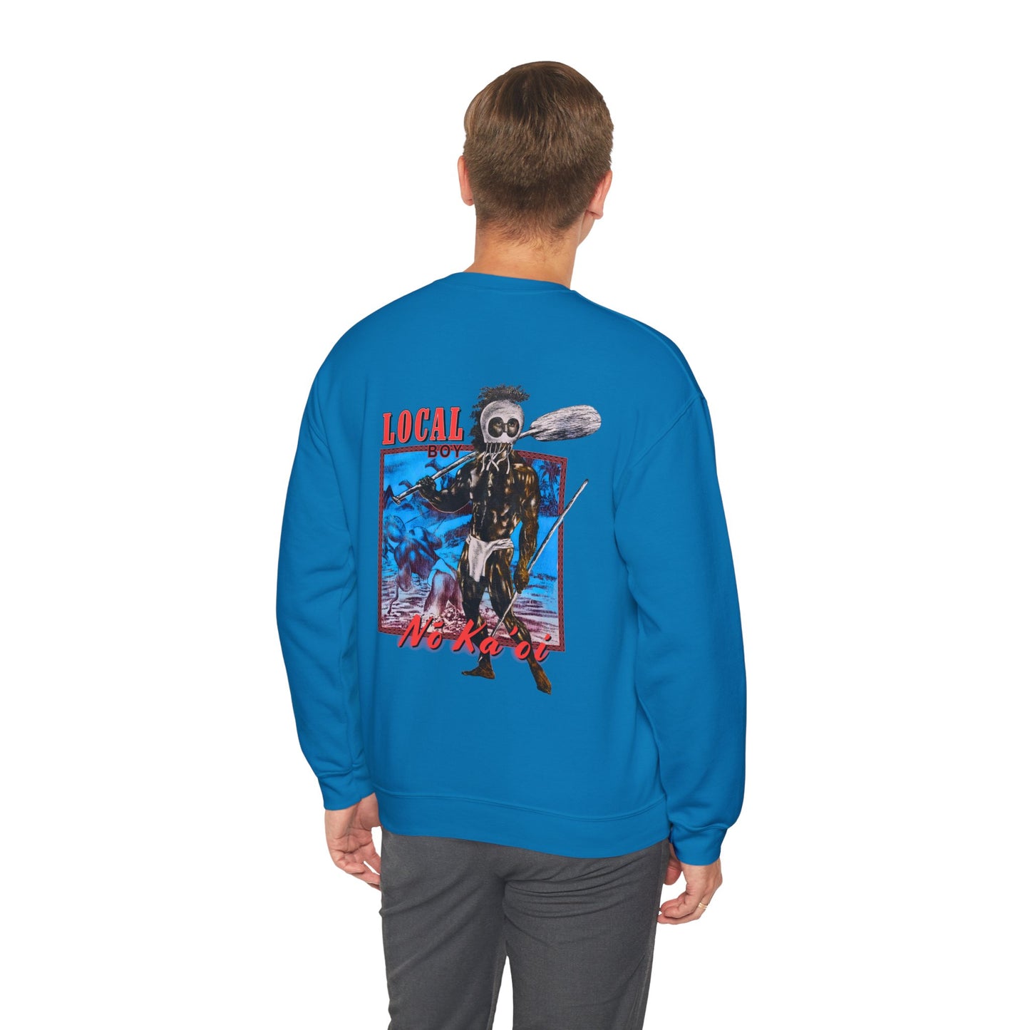 Hawaiian Strength Local Boy No Ka'oi Vintage Design 90s New Print Unisex Heavy Blend™ Crewneck Sweatshirt