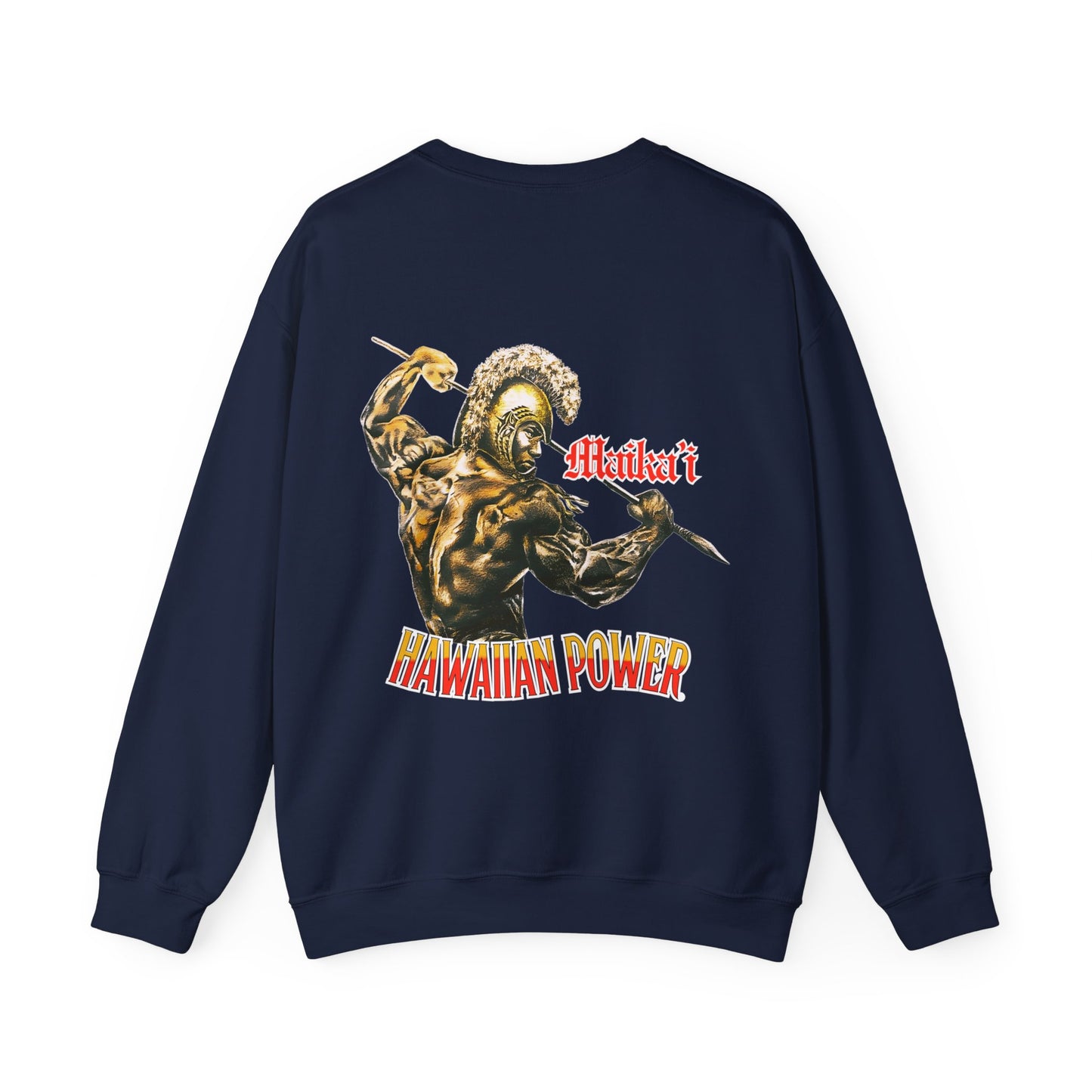 Hawaiian Strength Maika'i Hawaiian Power Vintage Design 90s New Print Unisex Heavy Blend™ Crewneck Sweatshirt