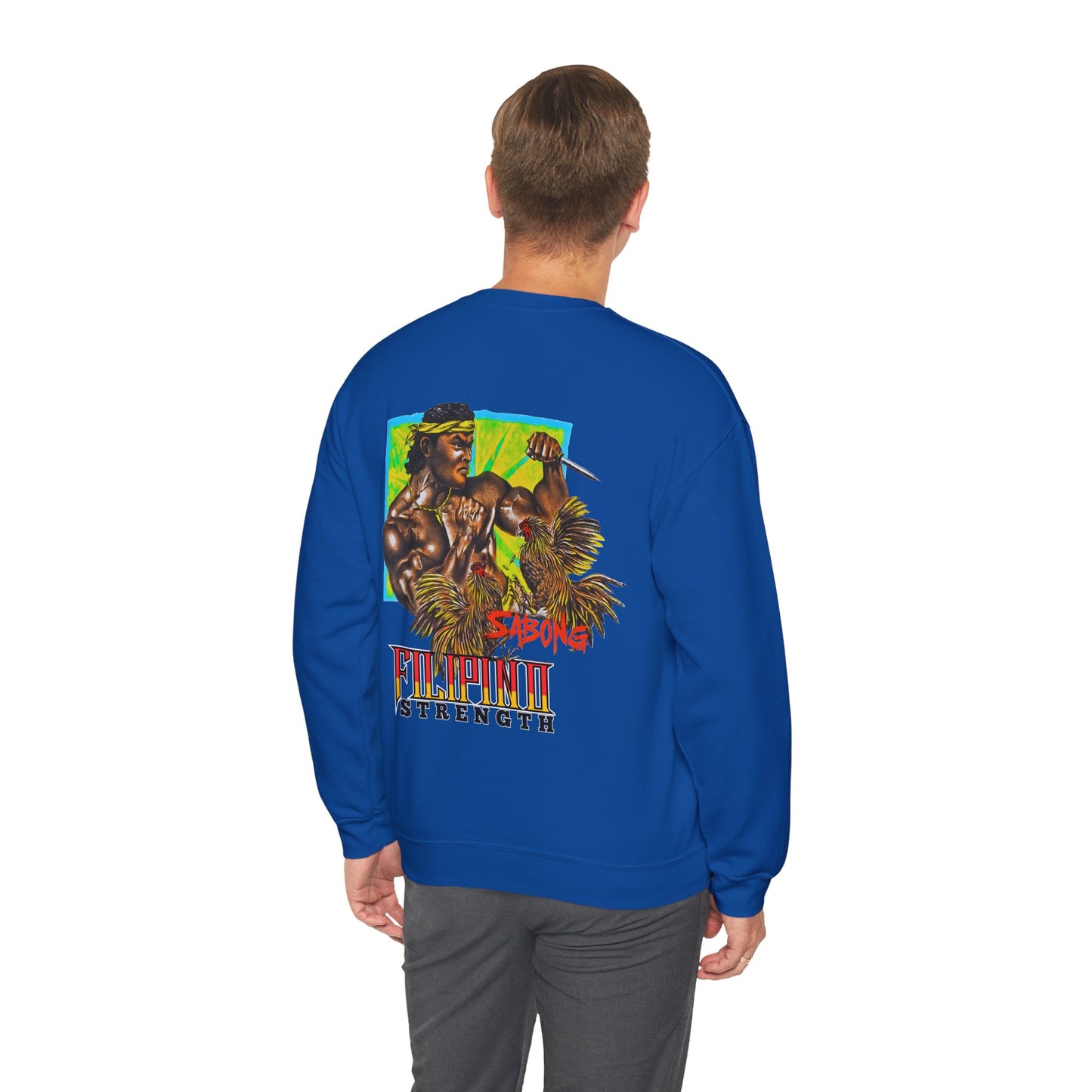 Filipino Strength Sabong Vintage Design 90s New Print Unisex Heavy Blend™ Crewneck Sweatshirt