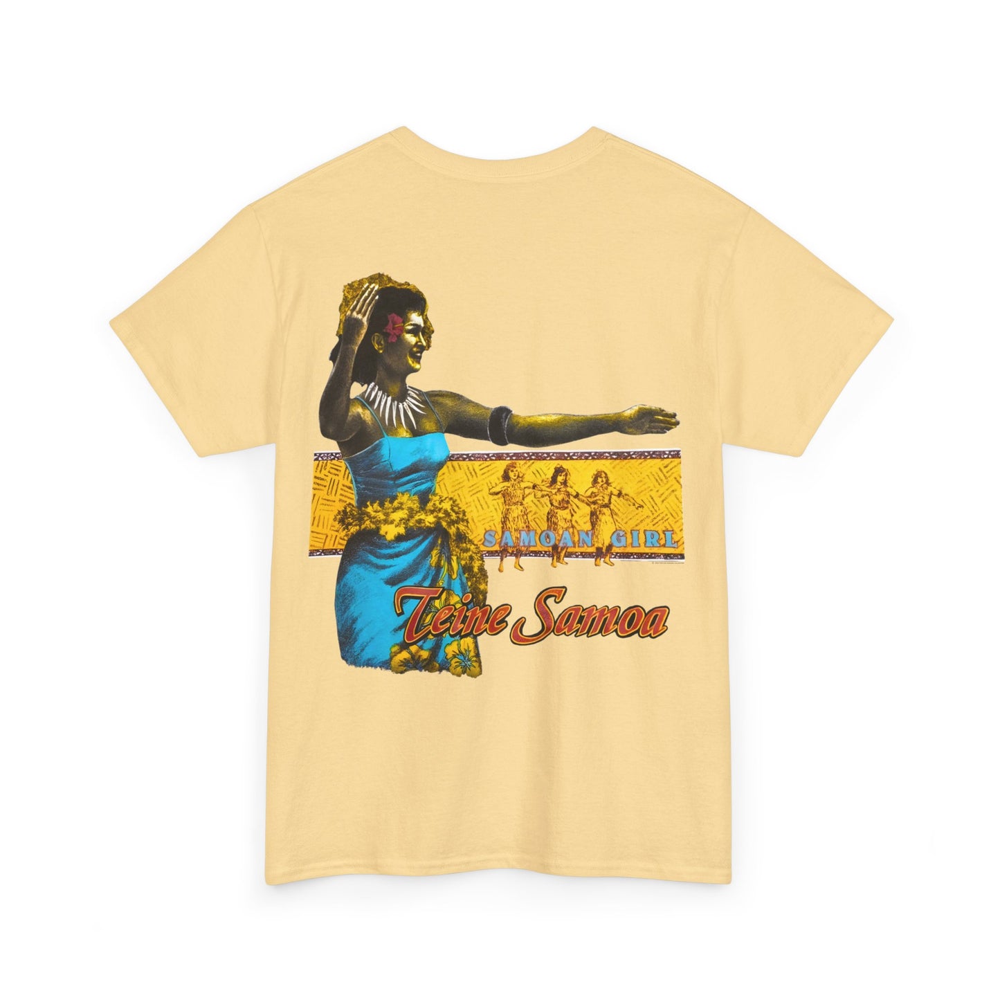 Samoan Strength Samoan Girl Teine Samoa Shirt Vintage Design 90s New Print T-shirt Unisex Heavy Cotton Tee