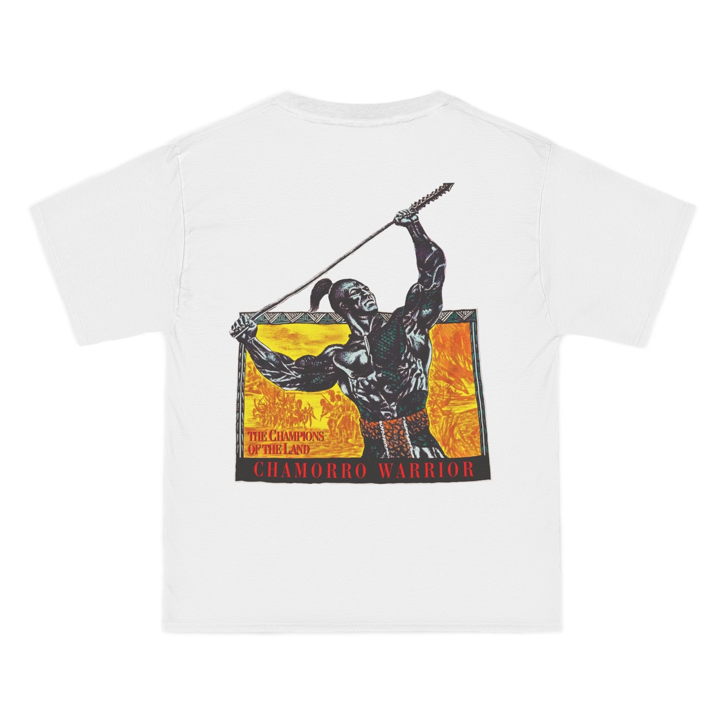 Chamorro Warrior Guam The Champions Of The Land Vintage Design 90s New Print Beefy-T®  Short-Sleeve T-Shirt