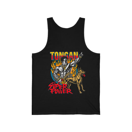 Local Strength Tongan Super Power Unisex Jersey Tank
