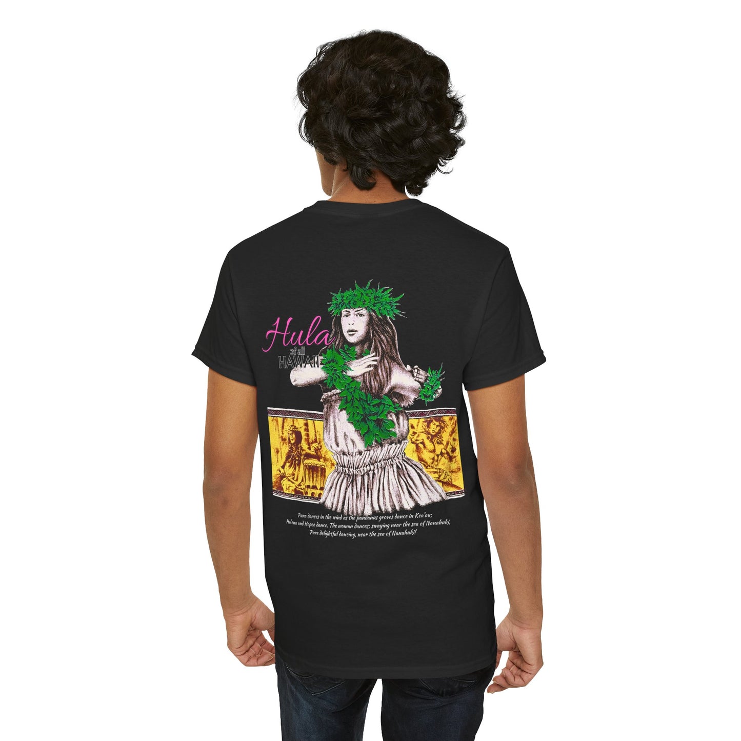 Hawaiian Strength Hula of all Hawaii Vintage Design 90s New Print T-shirt Unisex Heavy Cotton Tee