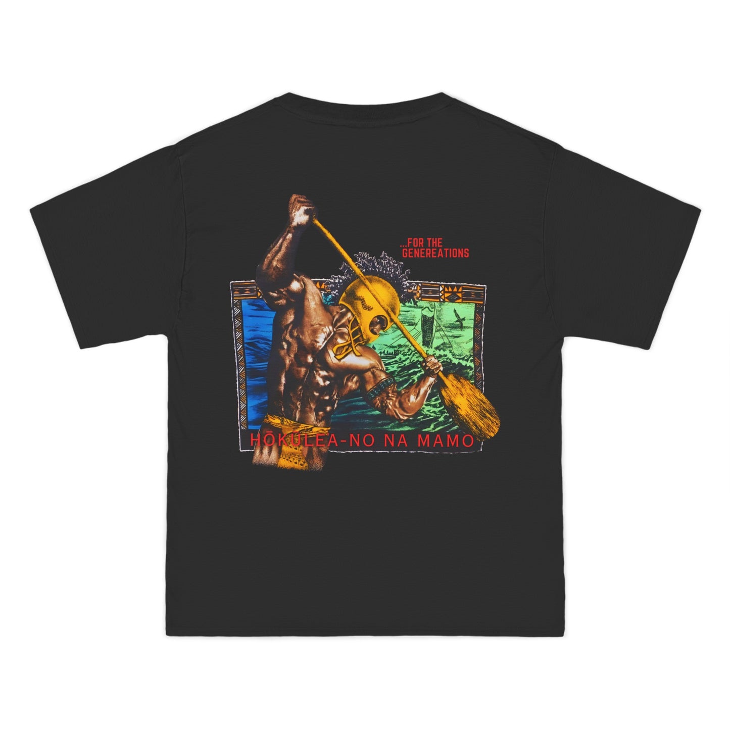 Hawaiian Strength For The Generations Hokulea-no Na Mamo Vintage Design 90s New Print Beefy-T®  Short-Sleeve T-Shirt