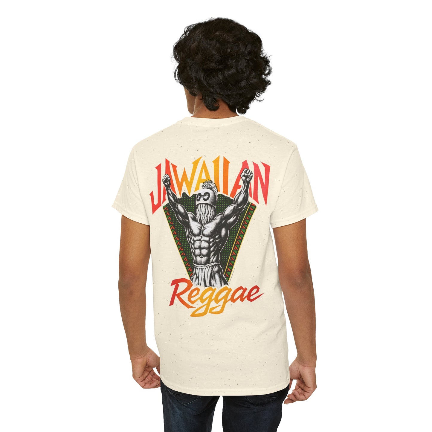 Jawaiian Strength Jawaiian Reggae Vintage Design 90s New Print Unisex Heavy Cotton Tee
