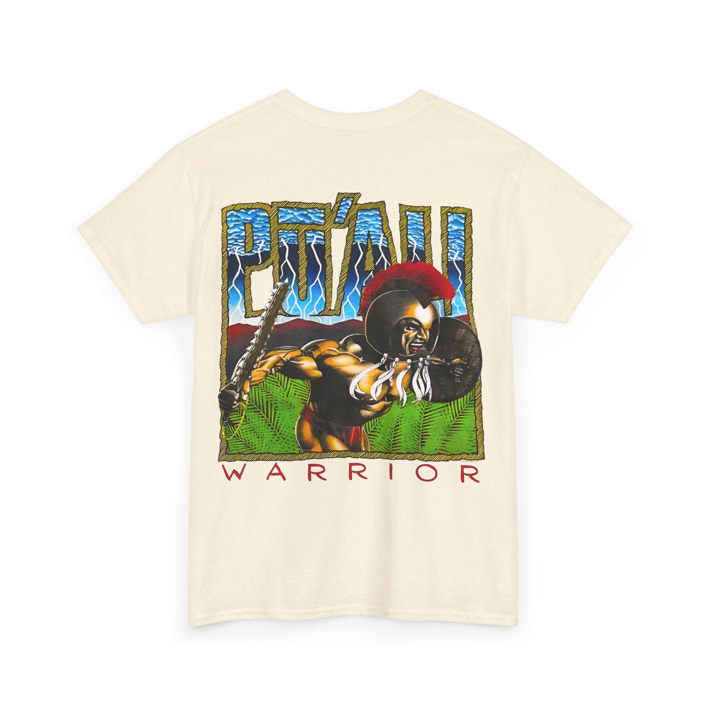 Hawaiian Strength Pu'ali Warrior Vintage Design 90s New Print Unisex Heavy Cotton Tee