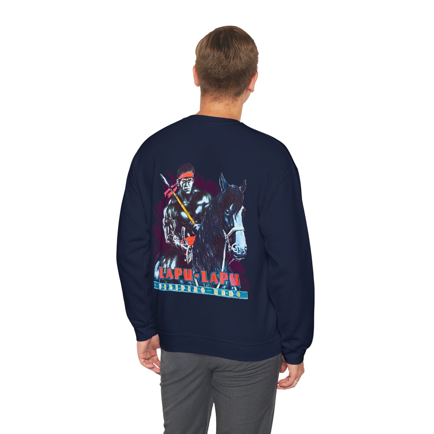 Filipino Strength Lapu-Lapu Filipino Hero Vintage Design 90s New Print Unisex Heavy Blend™ Crewneck Sweatshirt