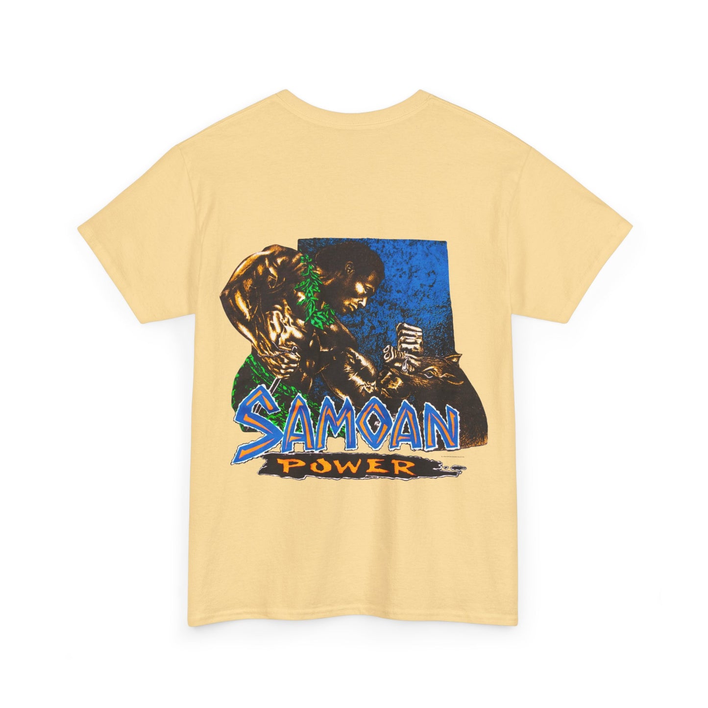 Samoan Strength Samoan Power Shirt Vintage Design 90s New Print T-shirt Unisex Heavy Cotton Tee