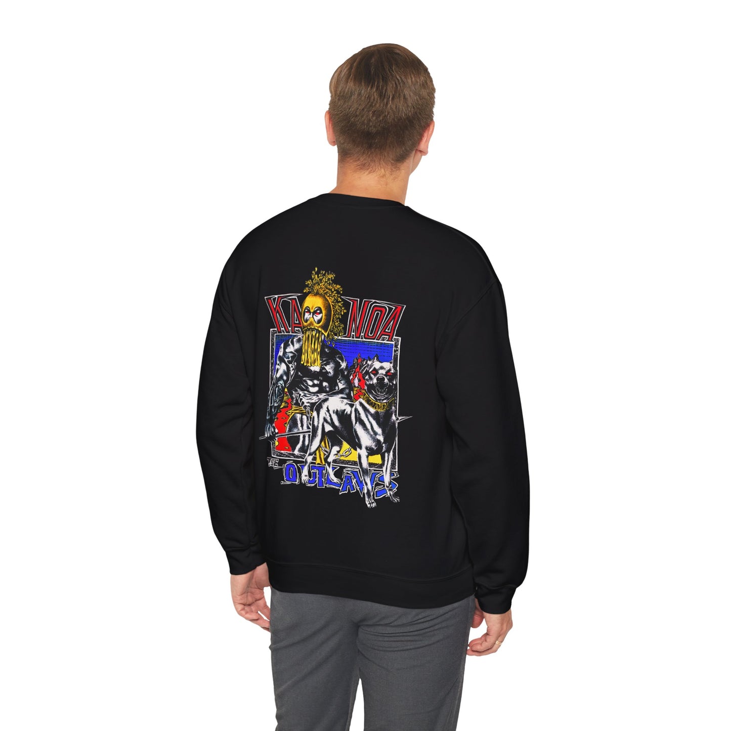 Hawaiian Strength Kanoa The Outlaws Vintage Design 90s New Print Unisex Heavy Blend™ Crewneck Sweatshirt