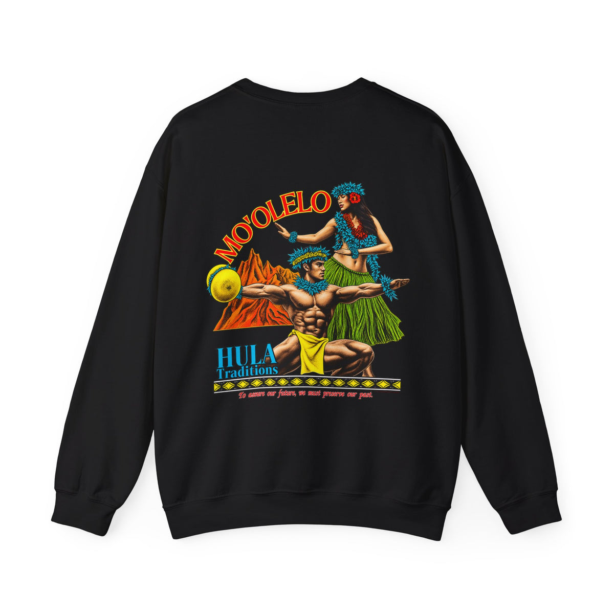 Hawaiian Strength Mo'olelo Hula Traditions Unisex Heavy Blend™ Crewneck Sweatshirt