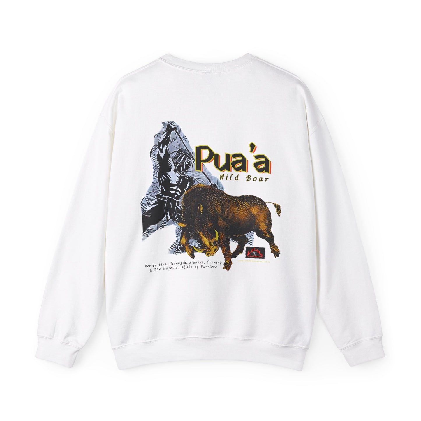 Local Strength Pua'a Wild Boar Vintage Design 90s New Print Unisex Heavy Blend™ Crewneck Sweatshirt