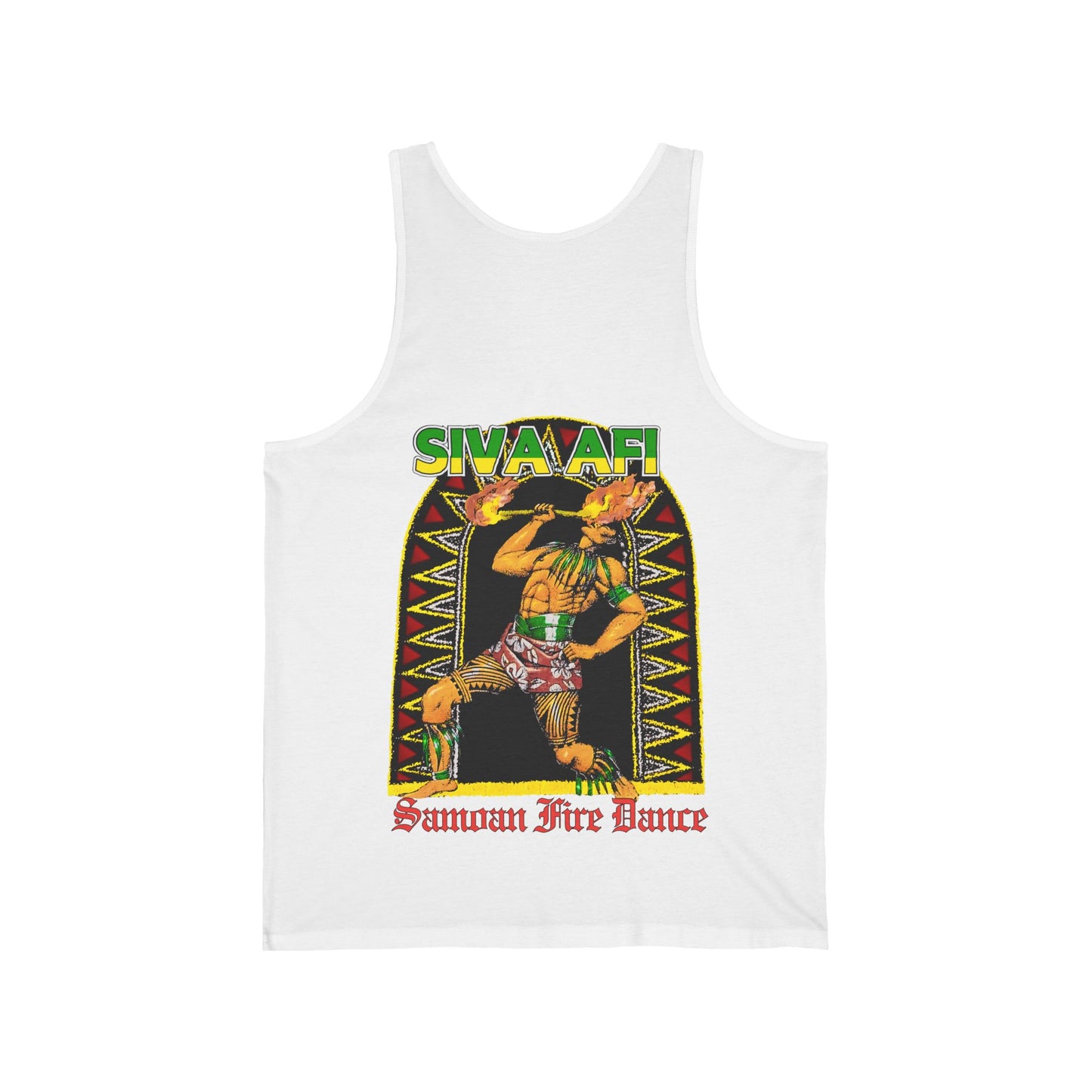 Samoan Strength Siva Afi Samoan Fire Dance Vintage Design 90s New Print Unisex Jersey Tank