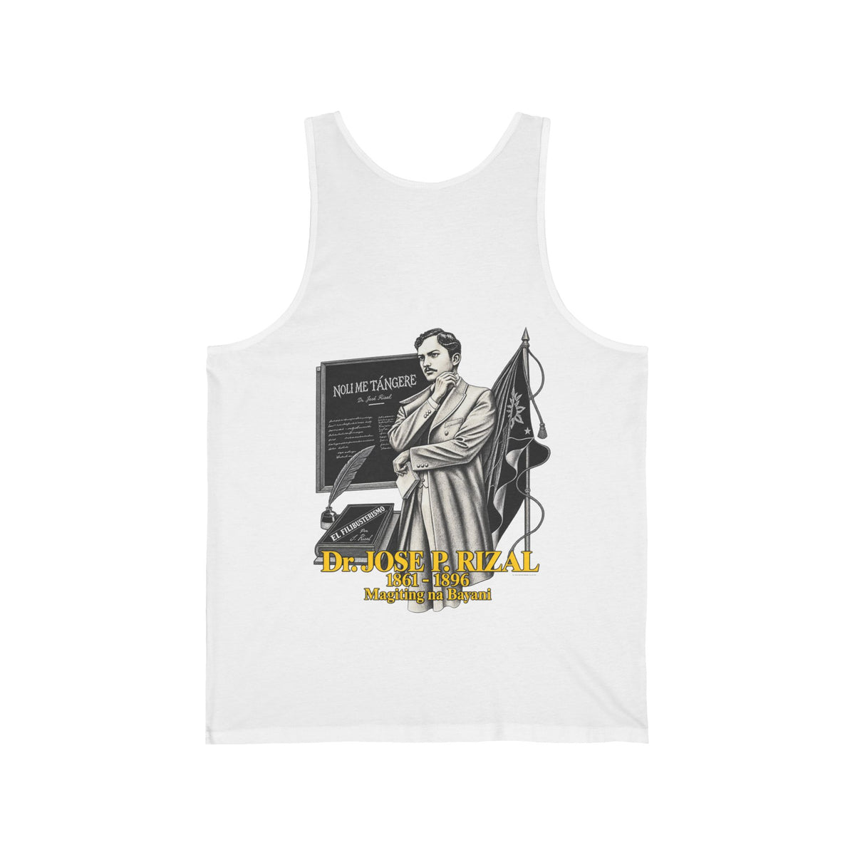 Filipino Strength Dr Jose Rizal Magiting na Bayani Unisex Jersey Tank