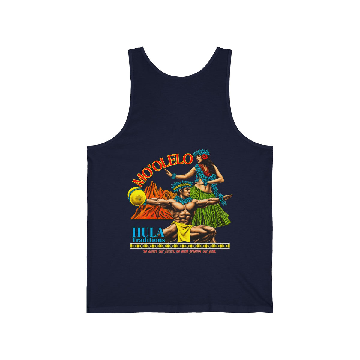 Hawaiian Strength Mo'olelo Hula Traditions Unisex Jersey Tank