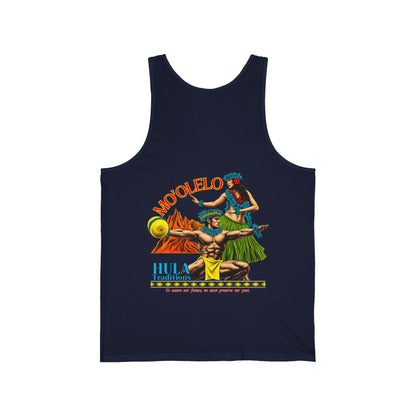 Hawaiian Strength Mo'olelo Hula Traditions Unisex Jersey Tank