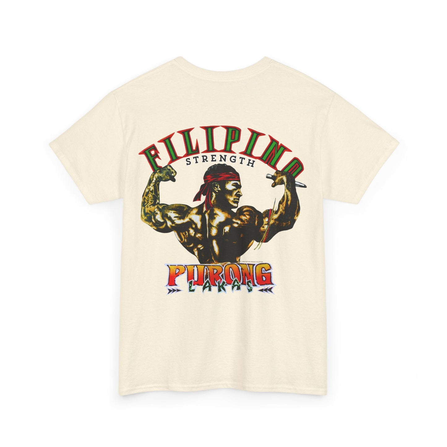 Filipino Strength Purong Lakas Vintage Design 90s New Print T-shirt Unisex Heavy Cotton Tee