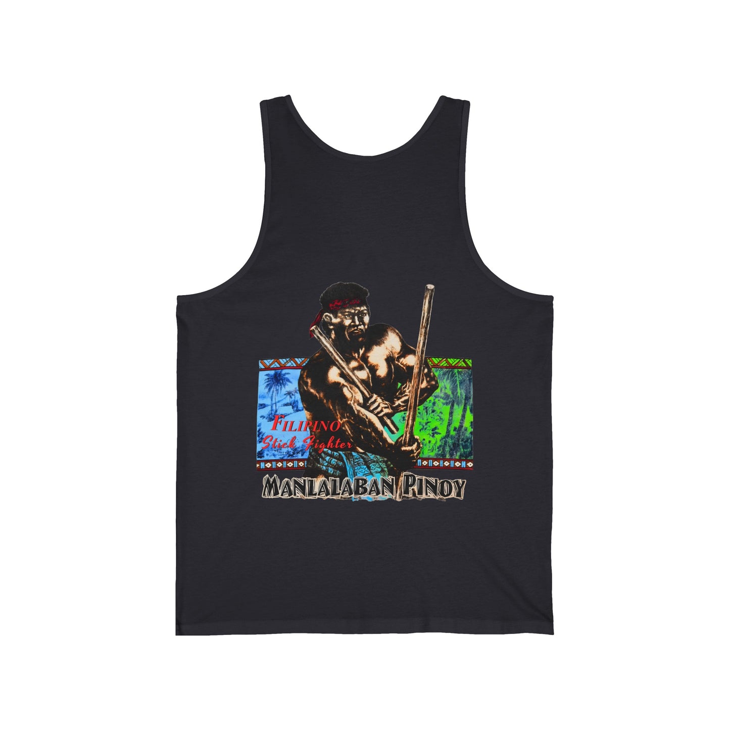 Filipino Strength Manlalaban Pinoy Stick Fighter Vintage Design 90s New Print Unisex Jersey Tank