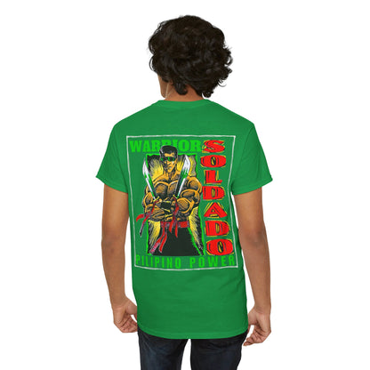 Filipino Strength Soldado Warrior Pilipino Power Vintage Design 90s New Print Unisex Heavy Cotton Tee