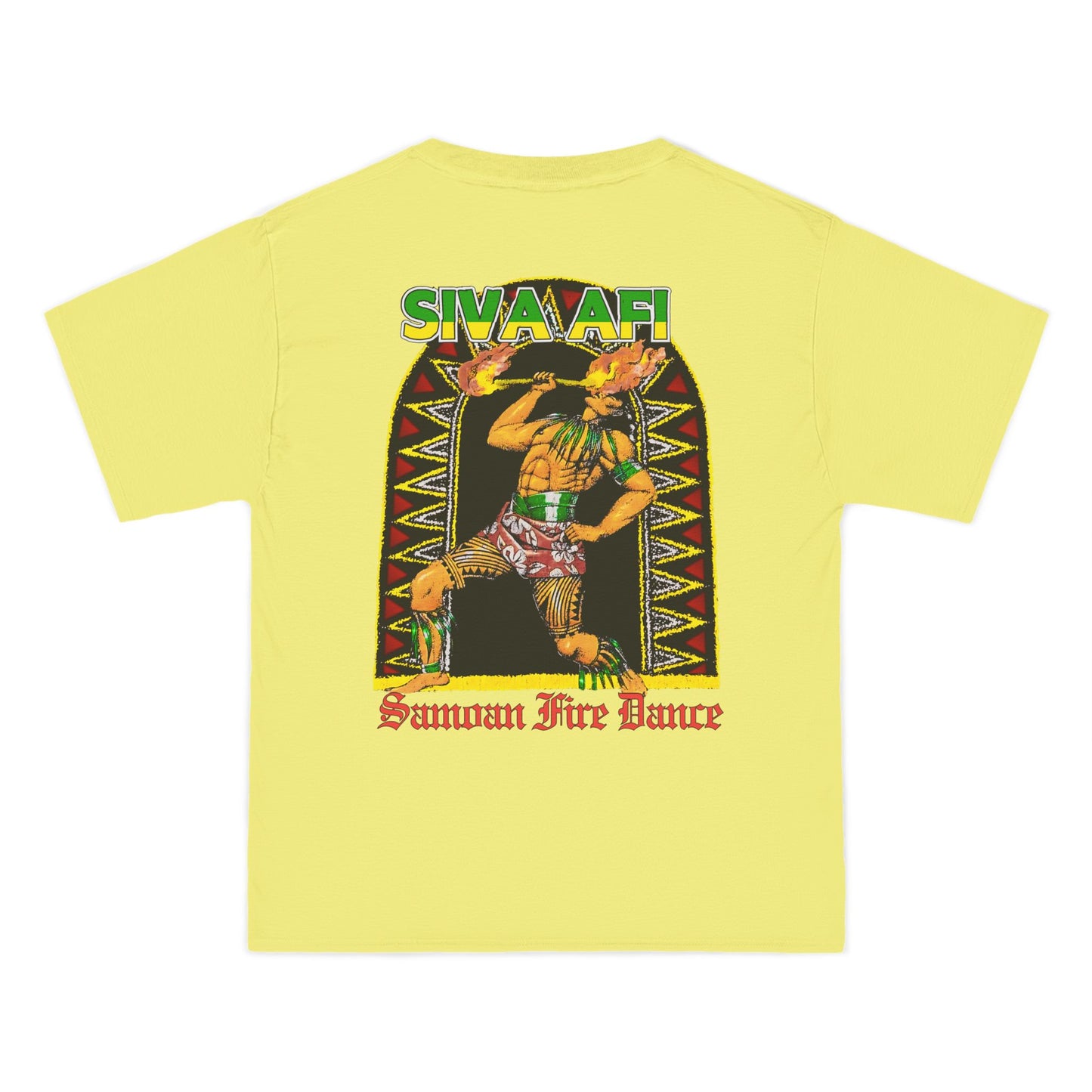 Samoan Strength Siva Afi Samoan Fire Dance Vintage Design 90s New Print Beefy-T®  Short-Sleeve T-Shirt