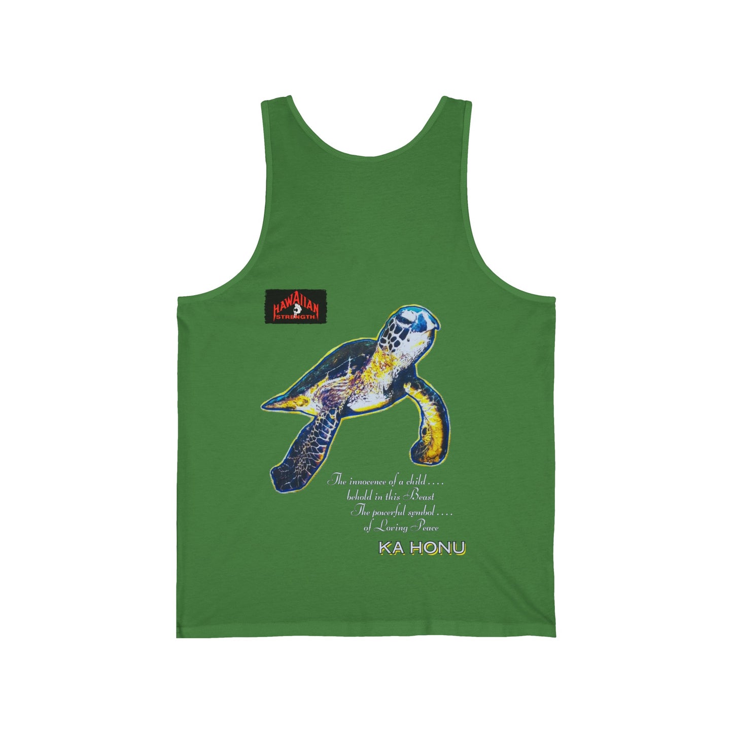 Hawaiian Strength Ka Honu Vintage Design 90s New Print Unisex Jersey Tank