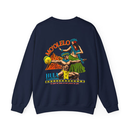 Hawaiian Strength Mo'olelo Hula Traditions Unisex Heavy Blend™ Crewneck Sweatshirt