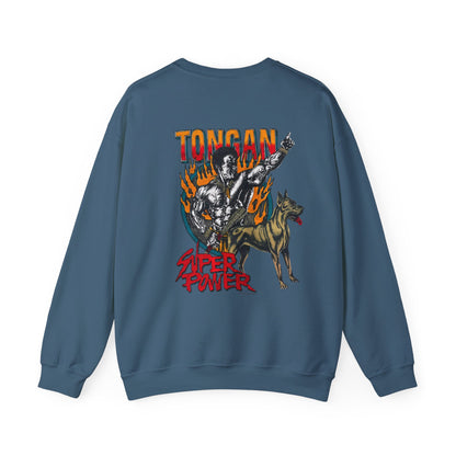 Local Strength Tongan Super Power Vintage 90s Design New Print Unisex Heavy Blend™ Crewneck Sweatshirt