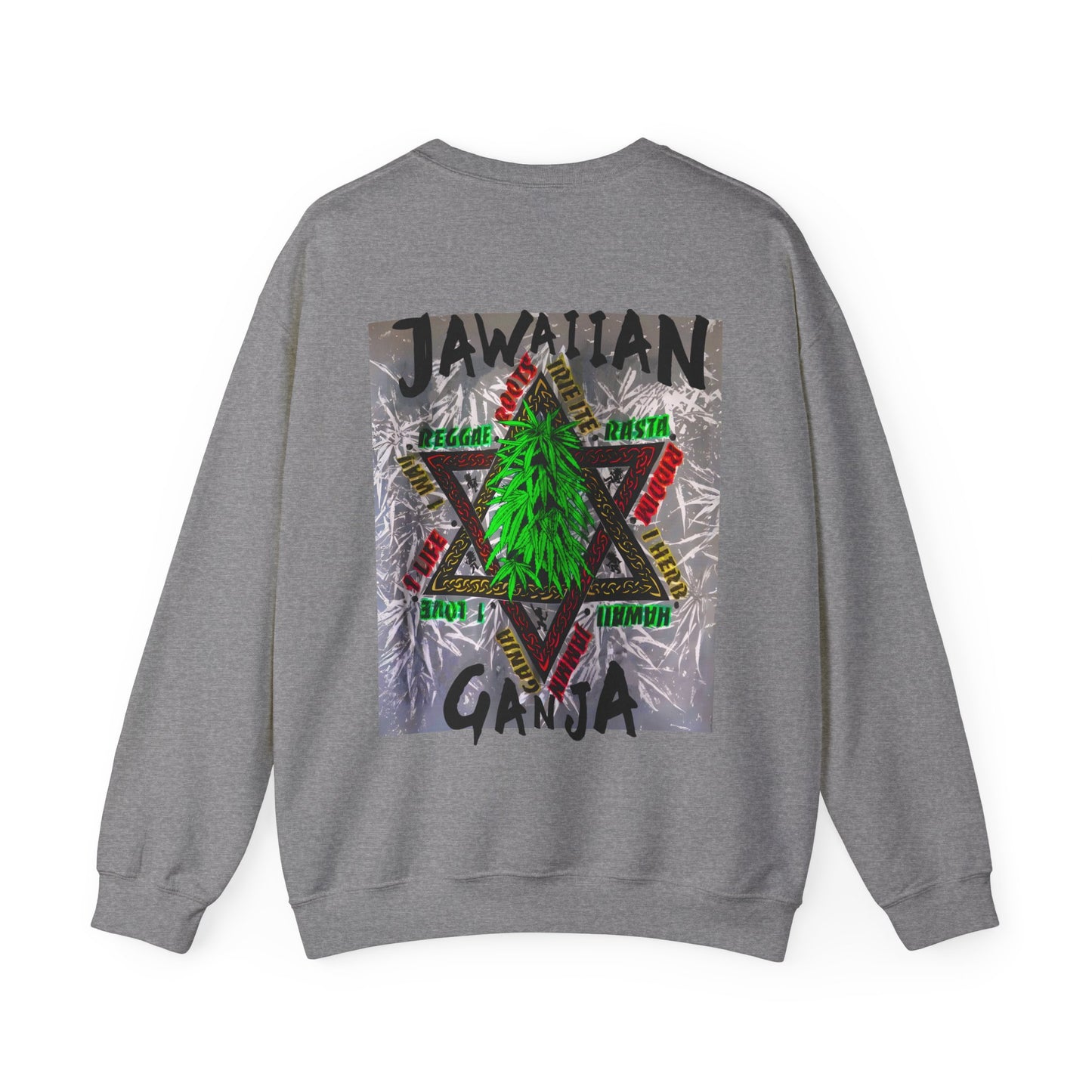 Jawaiian Strength Jawaiian Ganja Vintage Design 90s New Print Unisex Heavy Blend™ Crewneck Sweatshirt