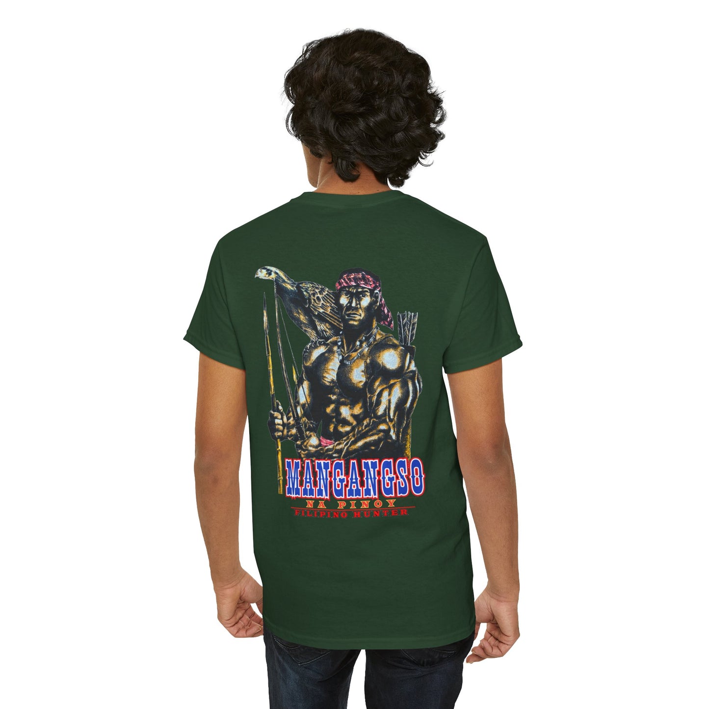 Filipino Strength Mangangso Na Pinoy Filipino Hunter Vintage Design 90s New Print Unisex Heavy Cotton Tee