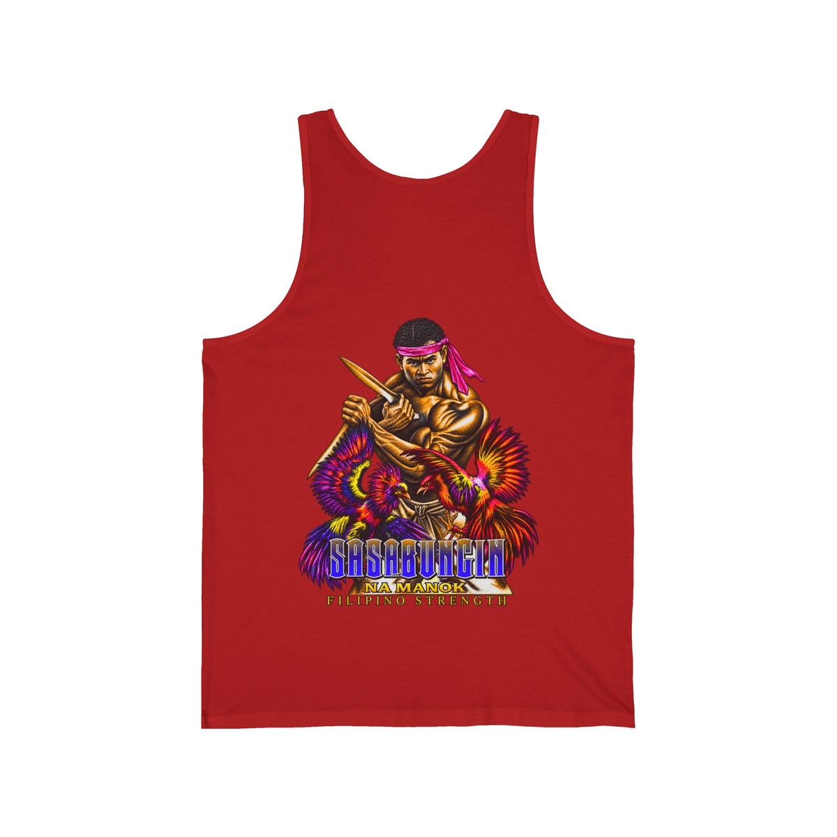 Filipino Strength Sasabungin Na Manok Unisex Jersey Tank