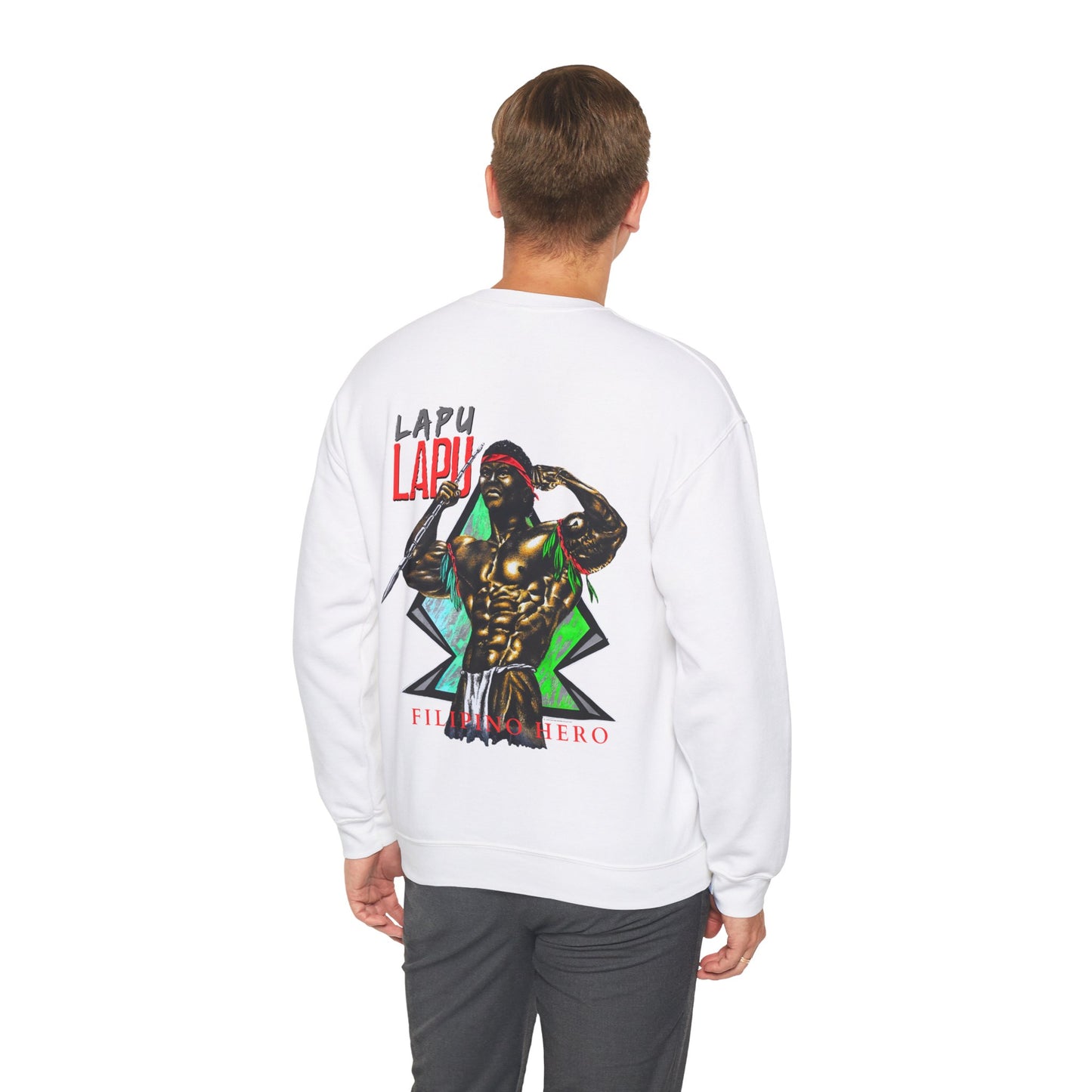 Filipino Strength Lapu Lapu Filipino Hero Vintage Design 90s New Print Unisex Heavy Blend™ Crewneck Sweatshirt