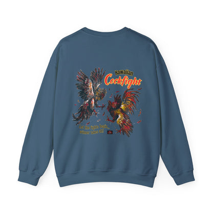 Hawaiian Strength Hawaiian Cockfight Vintage Design 90s New Print Unisex Heavy Blend™ Crewneck Sweatshirt