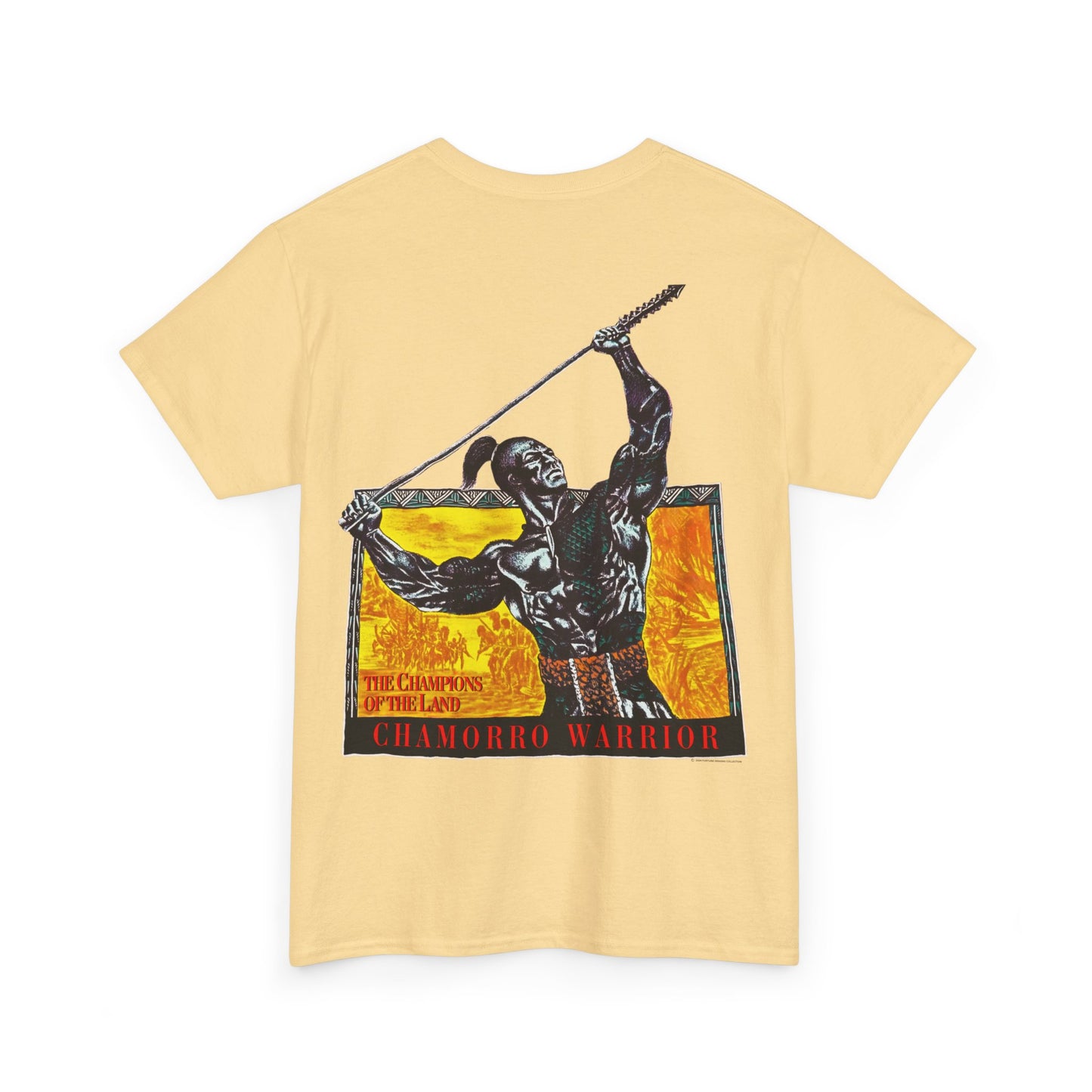 Chamorro Warrior Guam The Champions Of The Land Vintage Design 90s New Print Unisex Heavy Cotton Tee