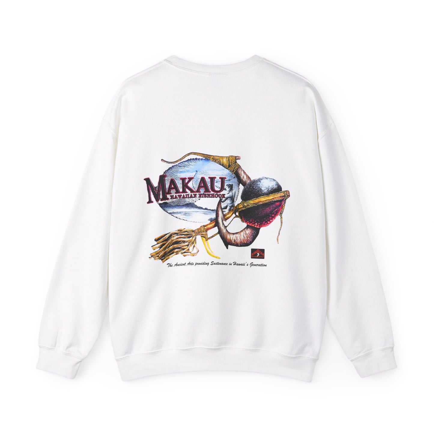 Hawaiian Strength Makau Hawaiian Fishhook Vintage Design 90s New Print Unisex Heavy Blend™ Crewneck Sweatshirt