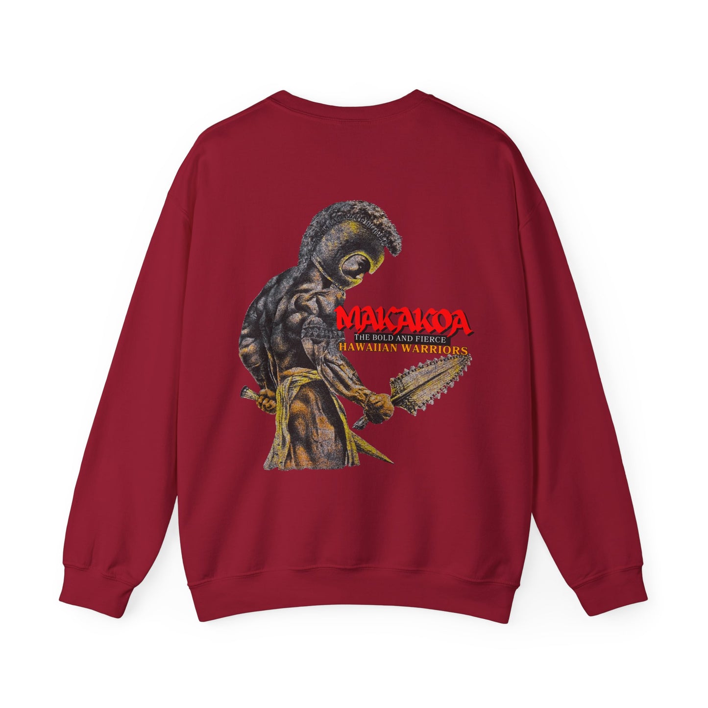 Hawaiian Strength Makakoa The Bold and Fierce Hawaiian Warriors Vintage Design 90s New Print Unisex Heavy Blend™ Crewneck Sweatshirt