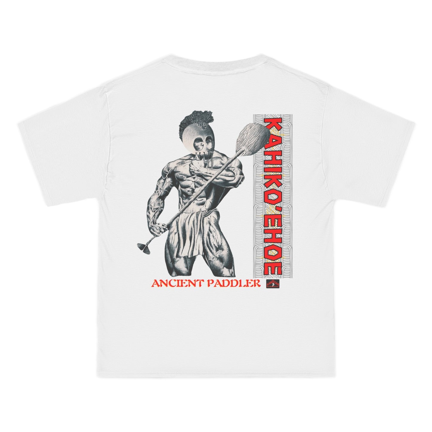 Hawaiian Strength Ancient Paddler Kahiko'ehoe Vintage Design 90s New Print Beefy-T®  Short-Sleeve T-Shirt