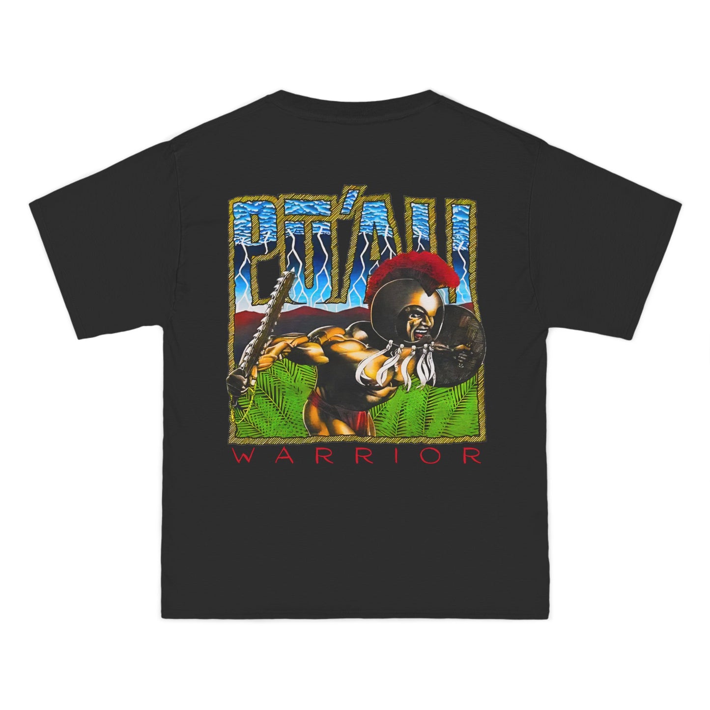 Hawaiian Strength Pu'ali Warrior Vintage Design 90s New Print Beefy-T®  Short-Sleeve T-Shirt