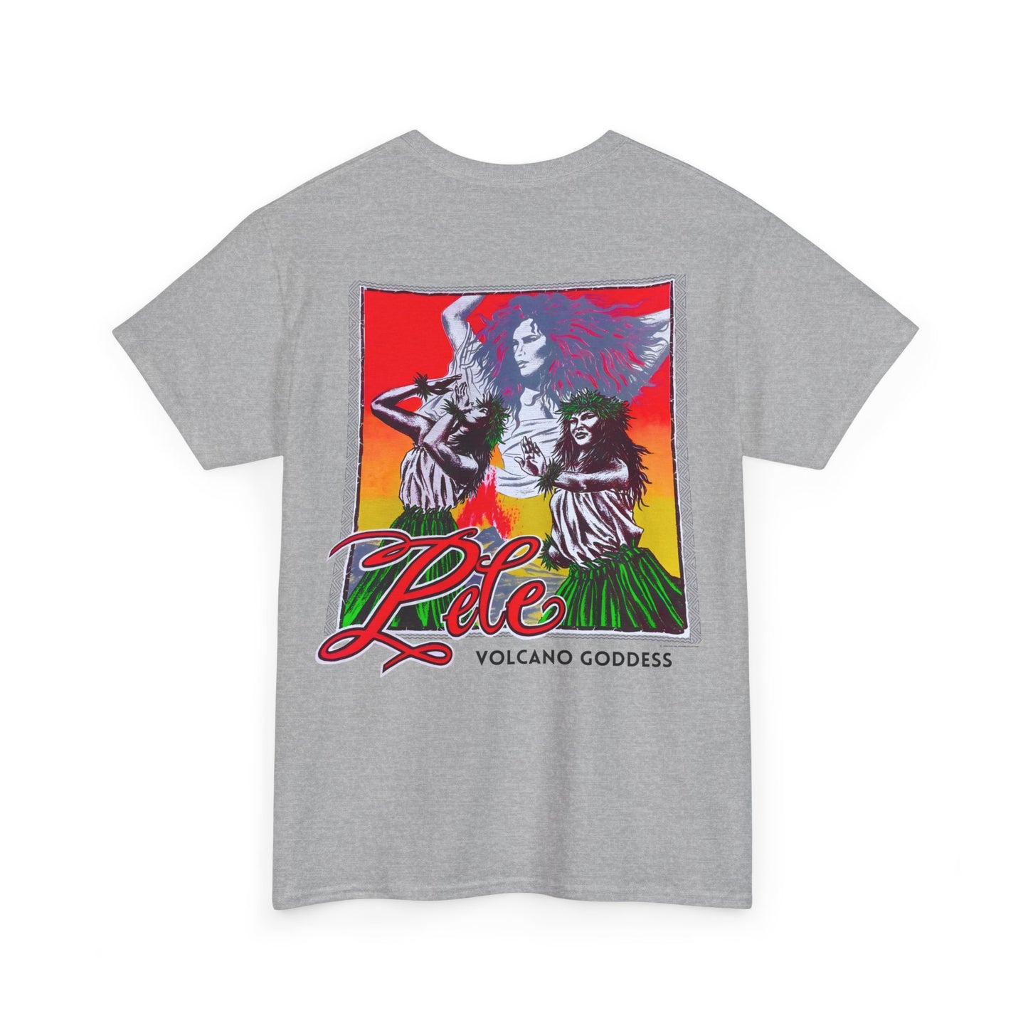 Hawaiian Strength Pele Volcano Goddess Vintage Design 90s New Print Unisex Heavy Cotton Tee