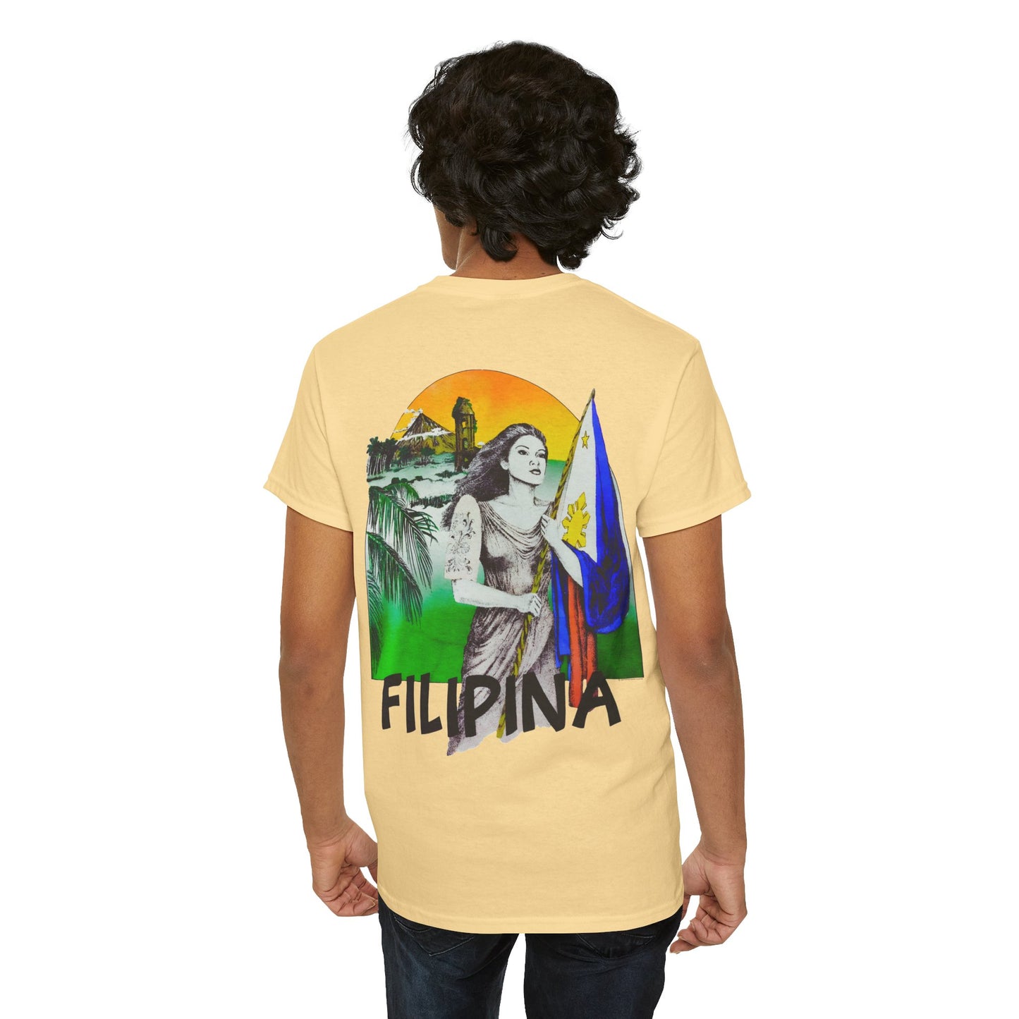 Filipino Strength Filipina Vintage Design 90s New Print Unisex Heavy Cotton Tee