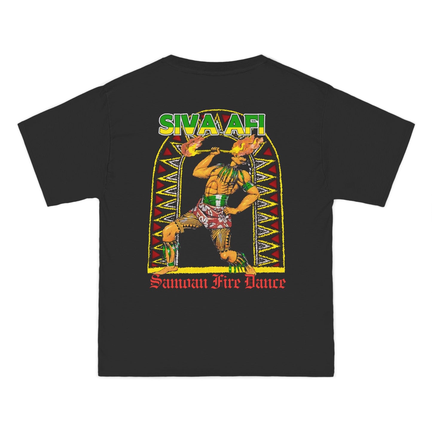 Samoan Strength Siva Afi Samoan Fire Dance Vintage Design 90s New Print Beefy-T®  Short-Sleeve T-Shirt