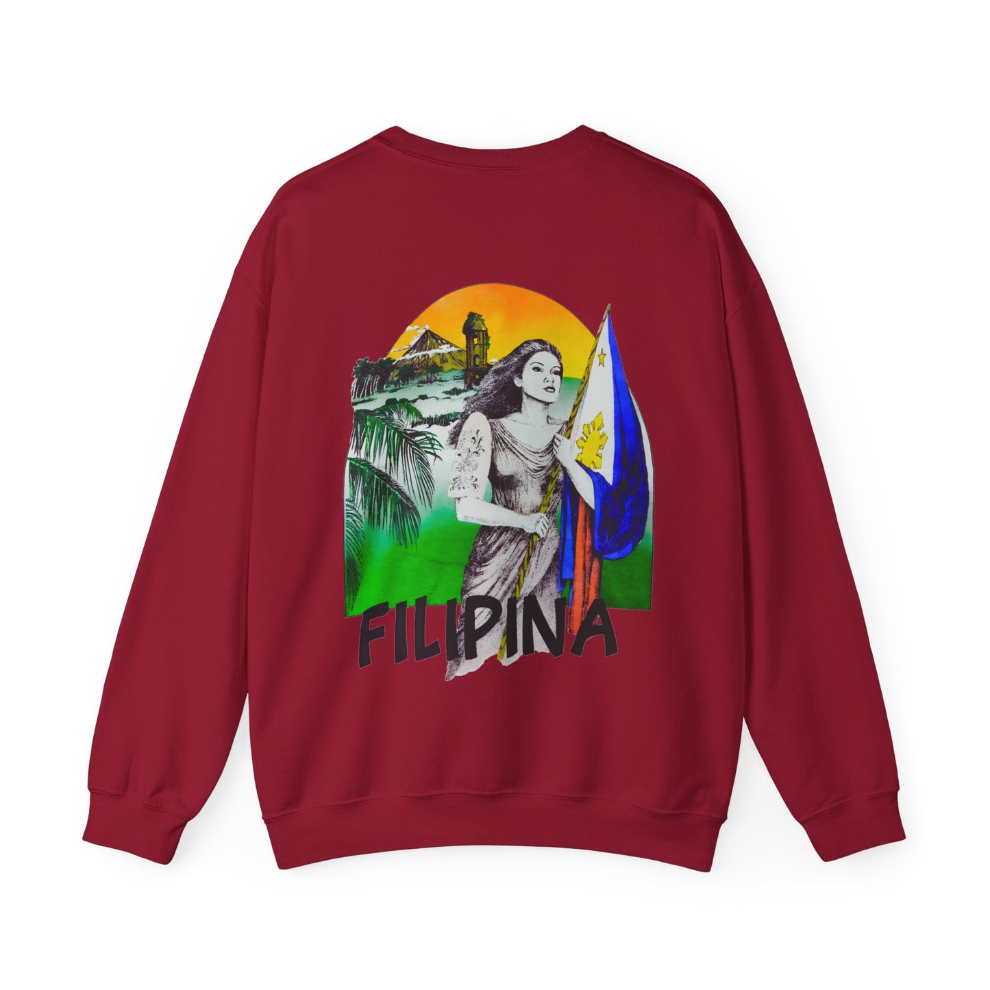 Filipino Strength Filipina Vintage Design 90s New Print Unisex Heavy Blend™ Crewneck Sweatshirt