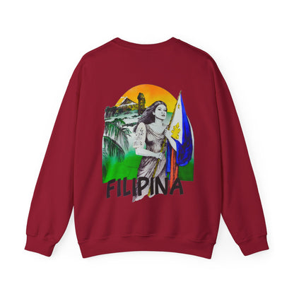 Filipino Strength Filipina Vintage Design 90s New Print Unisex Heavy Blend™ Crewneck Sweatshirt
