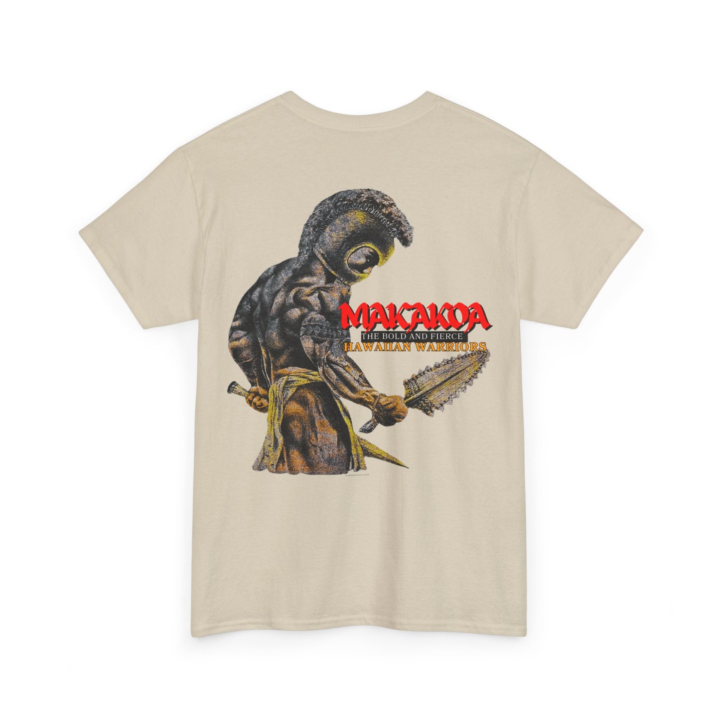 Hawaiian Strength Makakoa The Bold and Fierce Hawaiian Warriors Vintage Design 90s New Print T-shirt Unisex Heavy Cotton Tee