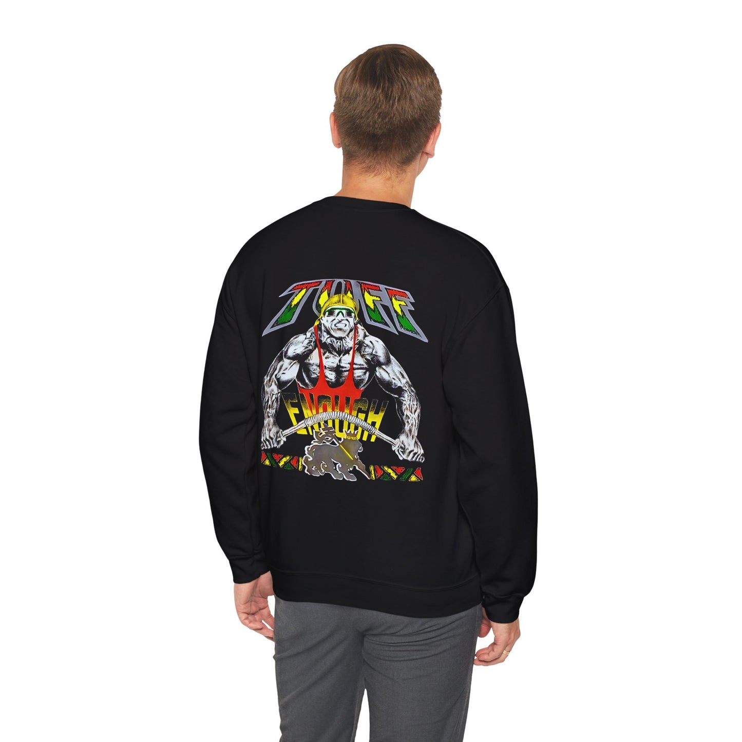 Jawaiian Strength Tuff Enough Vintage Design 90s New Print Unisex Heavy Blend™ Crewneck Sweatshirt